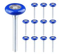 Widybord Set di 12 ruote da garage sigillate in nylon da 1,8 pollici, silenziose, durevoli e ad alto carico, cuscinetti ad alte prestazioni, blu