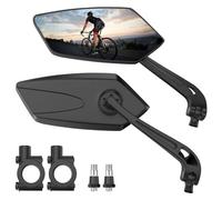 Widybord Set di 2 specchietti retrovisori per bicicletta, specchietto retrovisore per bicicletta, specchietto retrovisore per bicicletta, girevole a 360°, grandangolo HD sicuro, installazione facile
