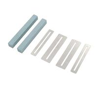 Widybord Set di 2 strumenti per la pulizia della chitarra, polacco per tastiera di chitarra, per chitarra, pietra abrasiva, protezione per tastiera di chitarra, basso, liutaio (verde)