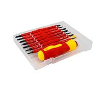 Widybord Set di cacciaviti isolati VDE in Acciaio Cromo Vanadio Utensili a Mano per Elettricisti