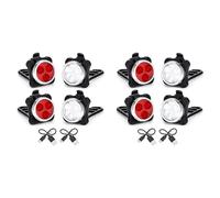 Widybord Set di Luci per Bici Ricaricabili USB, Luce Frontale (Luce Bianca) E Luce Posteriore (Luce Un LED) per Accessori per Biciclette da Strada, 4 Set