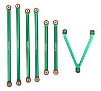 Widybord Set di tiranti per telaio CNC per parti di aggiornamento auto su assiale SCX24 AXI00005 1/24 RC, verde