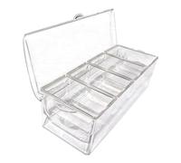 Widybord Set per condimenti multi-contenitore, refrigerato, con coperchi separati e vassoio da portata.