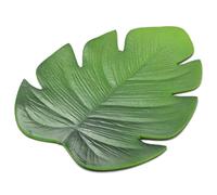 Widybord Sottobicchieri in EVA con foglie di palma tropicali artificiali, 6 pezzi, per tazze da caffè, tè, bevande, sottobicchieri, decorazione a tema hawaiano, verde