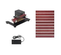 Widybord Spina di UE, Mini Levigatrice a Nastro Elettrico Panca di Levigatura Lucidatrice Macchina Regolabile Piccola Smerigliatrice per DIY Legno Affilatrice