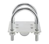 Widybord Staffa di serraggio dell'albero dell'antenna con bulloni a U Materiale del tubo del pannello di serraggio antiruggine per antenna Lora esterna elio