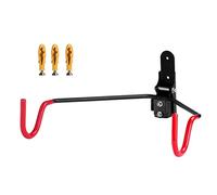Widybord Supporto da parete regolabile per porta bicicletta per auto, garage, supporto da parete robusto (nero rosso)