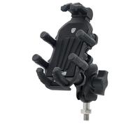 Widybord Supporto per telefono per asta forcella da moto con ammortizzatore di vibrazioni, supporto per telefono cellulare da moto, regolabile, a vite, facile da usare