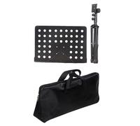 Widybord Supporto pieghevole per spartiti musicali a treppiede in metallo per spartiti musicali per chitarra, violino, pianoforte, facile da installare, facile da usare