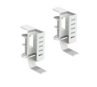 Widybord Supporto verticale per computer portatile laterale scrivania per computer portatile senza foratura, supporto per computer portatile appeso per lato scrivania, morsetto da scrivania bianco