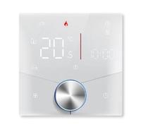 Widybord Tasto di Riscaldamento Intelligente WiFi Termostato Display LCD Controller di Temperatura Touch Screen (Caldaia a Gas Bianco) Facile da Usare