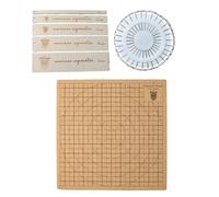 Widybord Tavola in Macramé con spille, tavola da progetto in macramé double face con griglie, tavola da treccia fatta a mano da 12 pollici con istruzioni e facile da usare