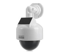 Widybord Telecamera di Sicurezza di Simulazione con Luce LED Lampeggiante, Cupola di Videosorveglianza Fisitizio Rotazione a 360°, Monitor Interno/Esterno Alimentato da 1 Pezzo