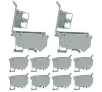 Widybord UK5- UK5RD - Terminale a vite senza LED, senza LED, con morsetto a morsettiera, confezione da 10 pezzi, colore: Grigio