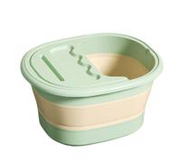 Widybord Vasca da bagno pieghevole per pediluvio, pediluvio con massaggiatore per i piedi per aiutare a dormire, vasca da bagno per i piedi, vasca da bagno lenitiva verde facile da usare