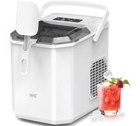 WIE Macchina Ghiaccio, Macchina del Ghiaccio Autopulizia, Macchina Ghiaccio Casa 12kg/24h, 9 Cubetti di Ghiaccio in 6 Minuti, Macchina per il Ghiaccio con Maniglia/Cestello/Pala/Silenzioso, Bianco