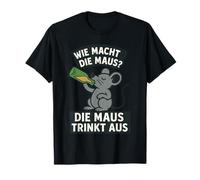 Wie macht die Maus? Die Maus trinkt aus Maglietta