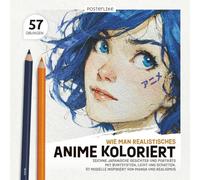 Wie Man Realistisches Anime Koloriert: Zeichne Japanische Gesichter und Porträts mit Buntstiften, Licht und Schatten. 57 Modelle Inspiriert von Manga und Realismus