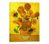 Wieco Art - Grandi stampe su tela astratte moderne di fiori giclée opere d'arte vaso con girasoli di Van Gogh Riproduzione dipinti ad olio immagini su tela Wall Art per la decorazione della casa L
