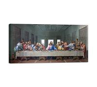Wieco Art Leonardo Da Vinci - Stampa su tela "L'ultima cena" di Leonardo Da Vinci Riproduzioni artistiche classiche su tela, decorazione domestica