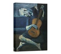 Wieco Art Stampe su tela The Old Guitarist di Pablo Picasso, arte astratta da parete per decorazione da parete e decorazioni per ufficio casa FPP-001-2740