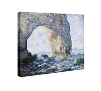 Wieco Art,The Manneporte stampe su tela di Claude Monet famosi dipinti ad olio riproduzione di opere d'arte classiche paesaggio marino, mare spiaggia immagini su tela per decorazioni di casa e ufficio