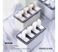 Wiederverwendbare Eisform mit 4 Mulden fÃ¼r selbstgemachtes Eis am Stiel und Joghurt fÃ¼r die KÃ¼che