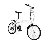 Wiefiche Bicicletta pieghevole da 20 pollici, bicicletta pieghevole per adulti a 6 marce, bicicletta pieghevole in lega di alluminio anteriore e posteriore freni a disco bici per uomini equitazione,