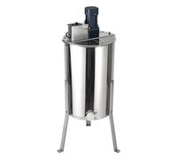 Wiefiche Centrifuga elettrica per miele, 140 W, estrattore di miele a 3 telai con coperchio trasparente, estrattore tangenziale di miele in acciaio inox, velocità regolabile, dispositivo di estrazione