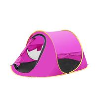 WIEJDEOOL Pop Up Tenda da Spiaggia Istantanea Rifugio,Anti UV Istantanea Tenda da Campeggio con 2 Finestre,Portatile Antivento Esterno Tenda da Spiaggia 3-4 Persona Rosa