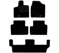 Wielganizator Automatte - Adatto per Lancia Voyager 7 persone 2011-2016 - Velluto - Accessori Auto - Pratico Zerbino Auto - 5 Pezzi - Nero