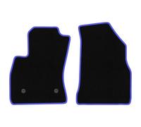 Wielganizator CARLUX-BLUE tappetini auto in moquette compatibili con RAM ProMaster multispazio tappetini anteriori dal 2013 - set da 2 pezzi, neri con bordo blu