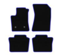 Wielganizator CARLUX-BLUE tappetini auto in moquette compatibili con Renault Espace VI E- TECH HEV 5 posti dal 2023 - set da 4 pezzi, neri con bordo blu
