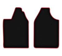 Wielganizator Set di 2 tappetini in velluto, adatti per Aixam City (2015), qualità: Lux, su misura e antiscivolo, nero/rosso