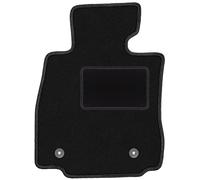 Wielganizator Tappetini auto in velluto su misura, compatibili con Mazda 2 III (2015), Hatchback lato conducente, tappetino in velluto nero, 1 pezzo