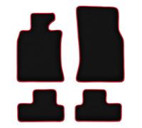 Wielganizator Tappetini per auto in velluto compatibili con Mini Cooper R56 berlina 2006-2013 - Buona qualità - in velluto nero e rosso, set da 4 pezzi