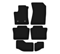 Wielganizator Tappetini in velluto adatti per Renault Espace VI E- TECH HEV (2023) | Qualità: Basic - vestibilità precisa - fondo antiscivolo, 6 pezzi - nero