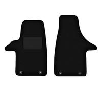 Wielganizator Tappetini in velluto compatibili con Volkswagen Transporter T6, colore nero, set da 2 pezzi