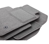 Wielganizator Tappetini in velluto grigio cenere per Mercedes C W203 (2000-2008) Berlina, tappetini per auto station wagon, colore grigio, con elementi di fissaggio, set di 4 pezzi su misura