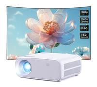 Wielio Proiettore Full HD 1080P 5G WiFi Bluetooth 18000 Lumens Home Cinema Mini 30-200 Pollici Compatibile Con iOS/Android/Laptop/HDMI/USB (Grigio)