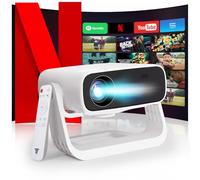Wielio Proiettore Smart Android 11 - Applicazioni integrate con Netflix/YouTube integrati, 350 ANSI 4K Supporto WiFi Screen Mirroring, Bluetooth 2-Way, Keystone 4-Point, PTZ 120°