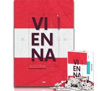 Wien, Österreich, 1000-teiliges Puzzle für Erwachsene, anspruchsvolles Spiel und Familienspiel, Wanddekoration, einzigartige Geburtstags- und Weihnachtsgeschenke, 38x26cm