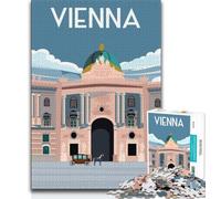 Wien, Österreich, Puzzles für Erwachsene und Jugendliche, 1000 Teile, Dekomprimierendes, intellektuelles Lernspielzeug, Geburtstagsgeschenk, Geschenke, Wandkunst, 38x26cm