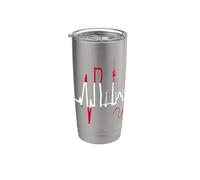Wien Skyline Battito del Cuore L'Austria Love Amo Vienna Bicchiere termico in acciaio inox doppia parete
