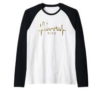 Wien Skyline Battito del Cuore L'Austria Love Amo Vienna Maglia con Maniche Raglan