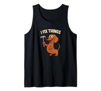 Wiener Dog I Fix Things Fai da te Carpenter Meccanico Canotta