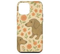 Wiener Dogs Flowers Cute Sausage Dogs Bassotto Custodia per iPhone 12 mini