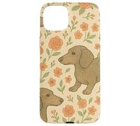 Wiener Dogs Flowers Cute Sausage Dogs Bassotto Custodia per iPhone 15 Plus