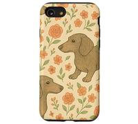 Wiener Dogs Flowers Cute Sausage Dogs Bassotto Custodia per iPhone SE (2020) / 7 / 8