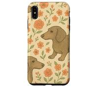 Wiener Dogs Flowers Cute Sausage Dogs Bassotto Custodia per iPhone XS Max